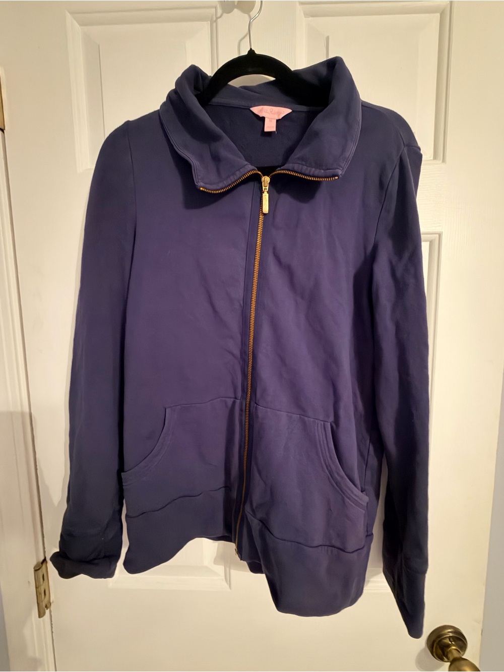 Lilly Pulitzer Navy Zip-Front Jacket